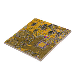 Light Orange PCB Circuit Board Design for IT Pros Ceramic Tile