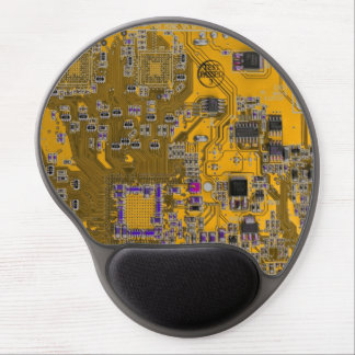 Light Orange PCB Circuit Board Design for IT Pros Gel Mouse Pad