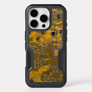 Light Orange PCB Circuit Board Design for IT Pros iPhone 16 Pro Case