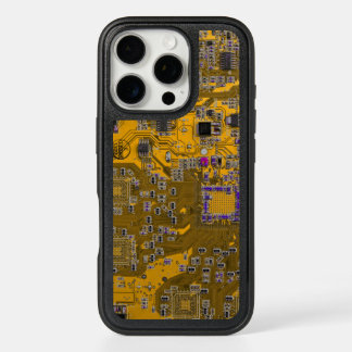 Light Orange PCB Circuit Board Design for IT Pros iPhone 16 Pro Case