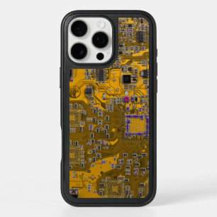 Light Orange PCB Circuit Board Design for IT Pros iPhone 16 Pro Max Case
