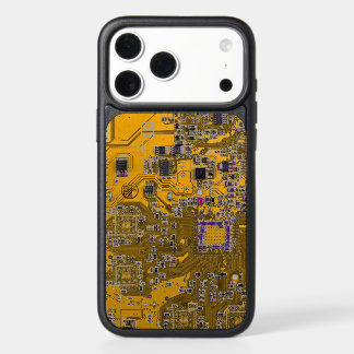 Light Orange PCB Circuit Board Design for IT Pros iPhone 17 Pro Max Case