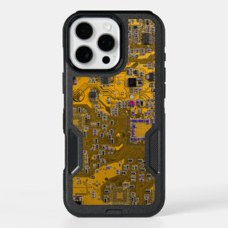Light Orange PCB Circuit Board Design for IT Pros iPhone 16 Pro Max Case
