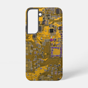 Light Orange PCB Circuit Board Design for IT Pros Samsung Galaxy S22 Case
