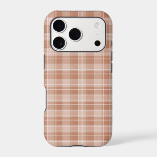 Light Orange Plaid Pattern iPhone 17 Pro Case
