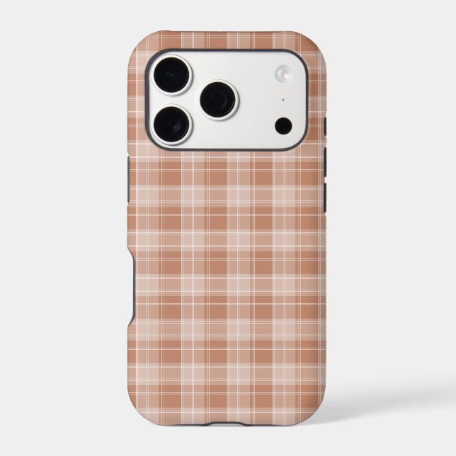Light Orange Plaid Pattern Case-Mate iPhone Case (Back)