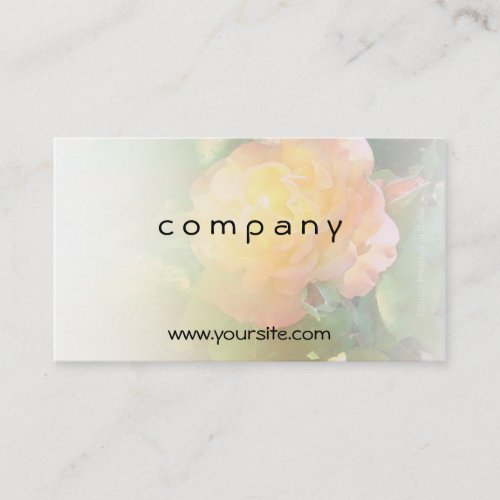 Light Orange Rose Business Card