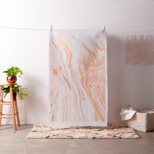 Light Orange spotted Marble Stone Fabric