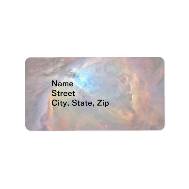 Light Orion Nebula Space Galaxy, ZGOS, Address Label (Front)