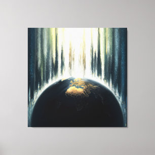 *~*  Light over Dark Earth Cosmic  AP70   Canvas Print