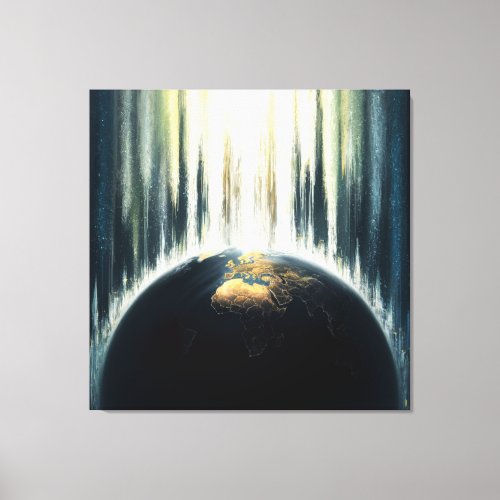   Light over Dark Earth Cosmic  AP70   Canvas Print