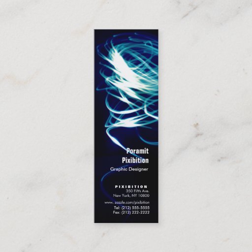 Customizable Light Painting Blue Business Card