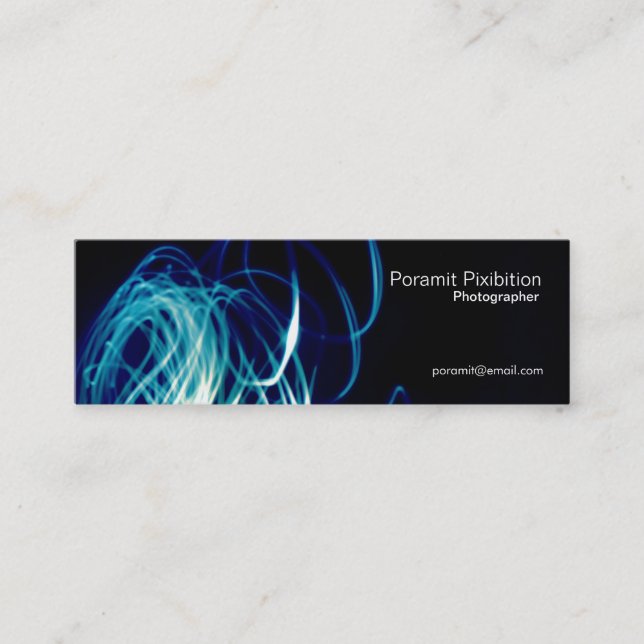 Light Painting Blue Smoke Business Card (Front)