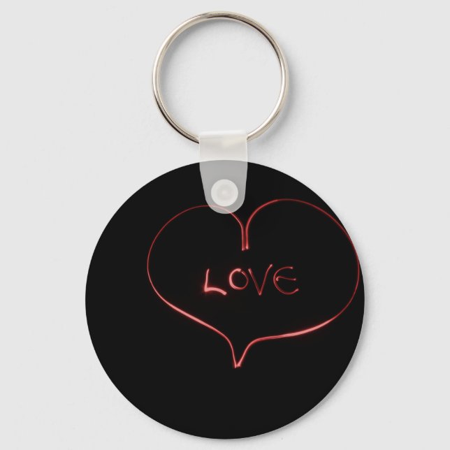 Light Painting Heart Keychain (Front)