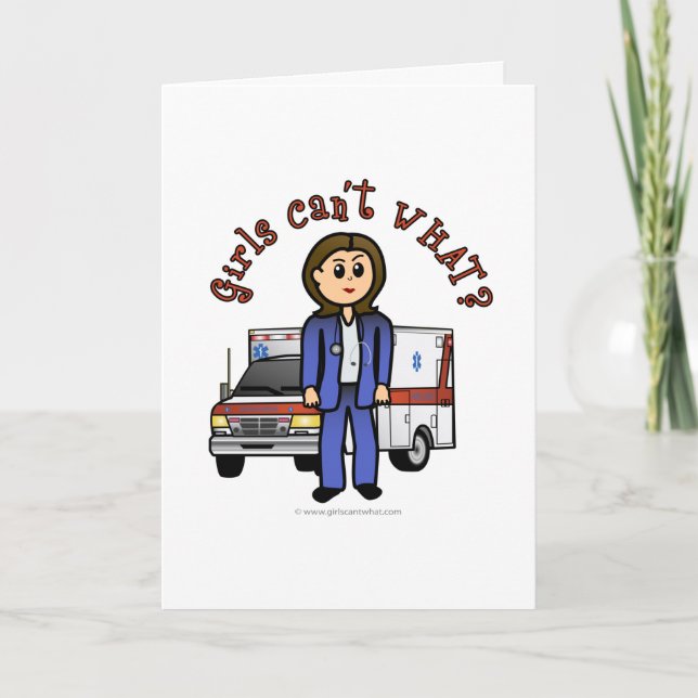 Light Paramedic Girl Card (Front)
