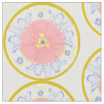 Light Passion Bloom Floral Medallion Plate Fabric