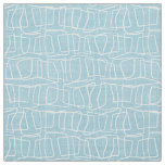 Light Pastel Blue Modern Round Squares Pattern Fabric