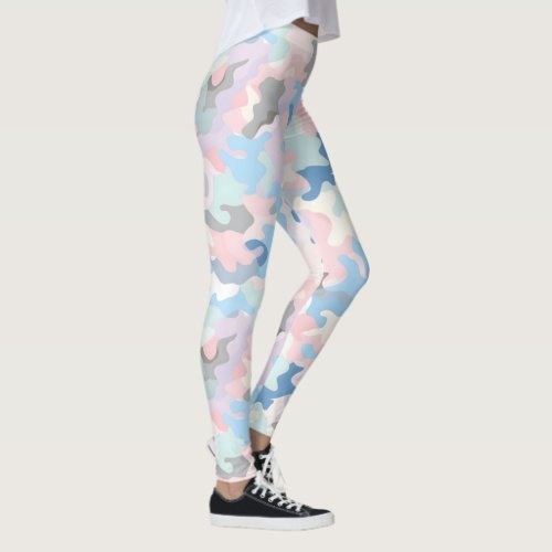 Light Pastel Camouflage Leggings