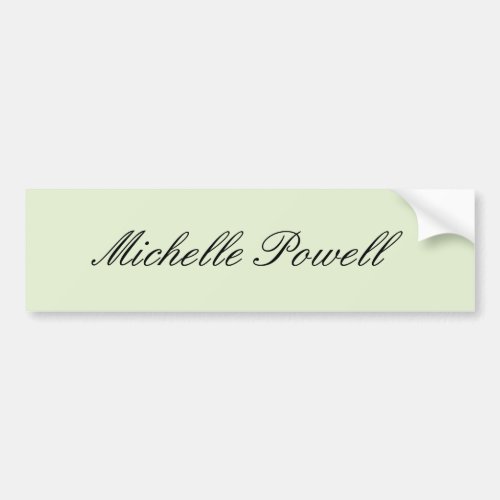 Light Pastel Color Trendy Script Modern Bumper Sticker