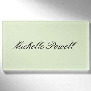 Light Pastel Color Trendy Script Modern Name Tag