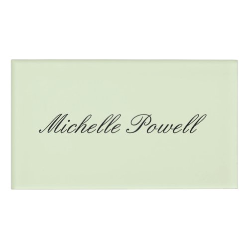 Light Pastel Color Trendy Script Modern Name Tag