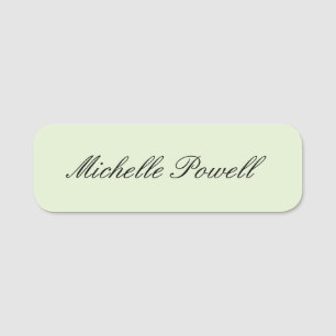 Light Pastel Color Trendy Script Modern Name Tag