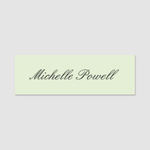 Light Pastel Color Trendy Script Modern Name Tag