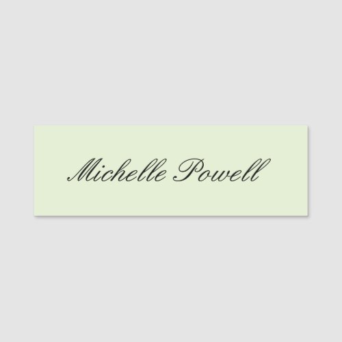 Light Pastel Color Trendy Script Modern Name Tag