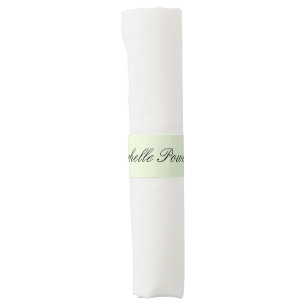 Light Pastel Color Trendy Script Modern Napkin Bands