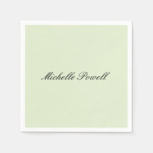 Light Pastel Color Trendy Script Modern Napkins