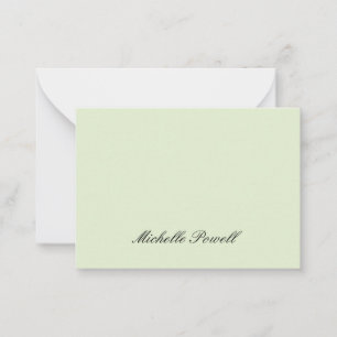 Light Pastel Color Trendy Script Modern Note Card