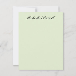 Light Pastel Color Trendy Script Modern Note Card