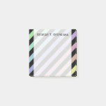 [ Thumbnail: Light Pastel Colors & Black Stripes Pattern + Name Notes ]