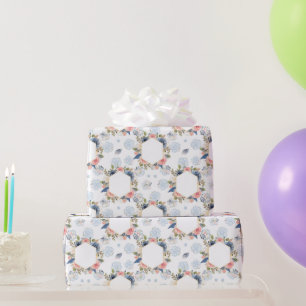 Light Pastel Floral Soft Blush Pink & Lavender Wrapping Paper