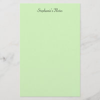 Light Pastel Green Monogram Name Custom Color