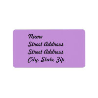 Light Pastel Lavender Address Sticker