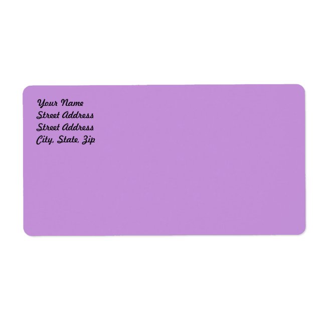 Light Pastel Lavender Shipping Label (Front)