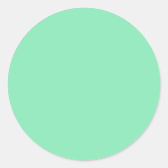 Light Pastel Mint Green Round Sticker Zazzle