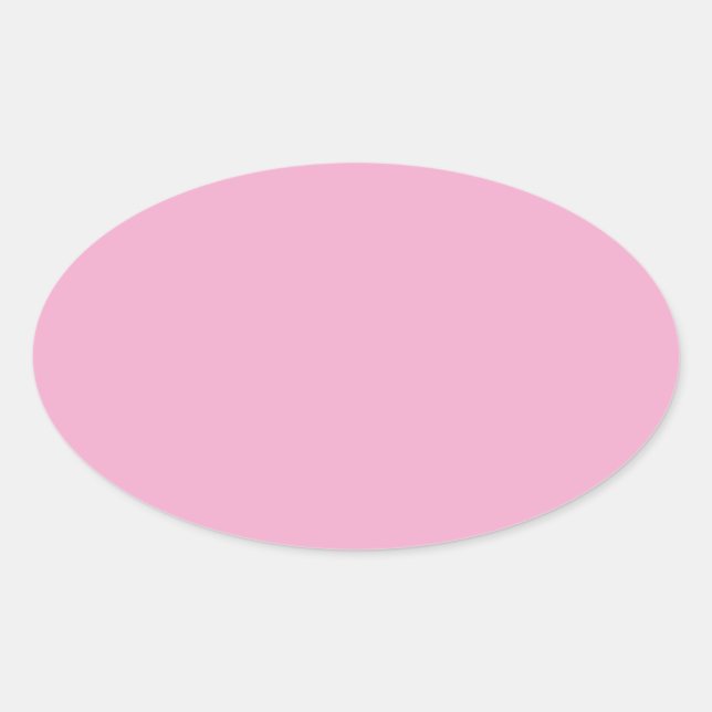Light Pastel Pink Oval Sticker (Front)