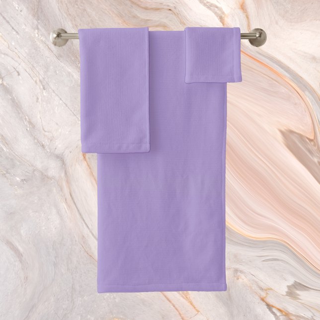 Light Pastel Purple Solid Color Bath Towel Set (Creator Uploaded)
