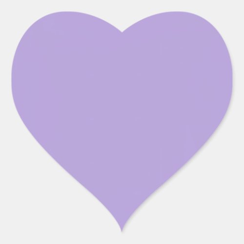 Light Pastel Purple Solid Color Heart Sticker