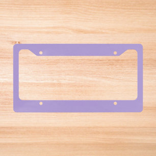Light Pastel Purple Solid Color License Plate Frame