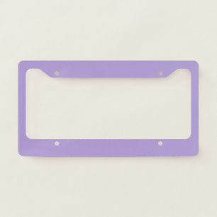 Light Pastel Purple Solid Color License Plate Frame