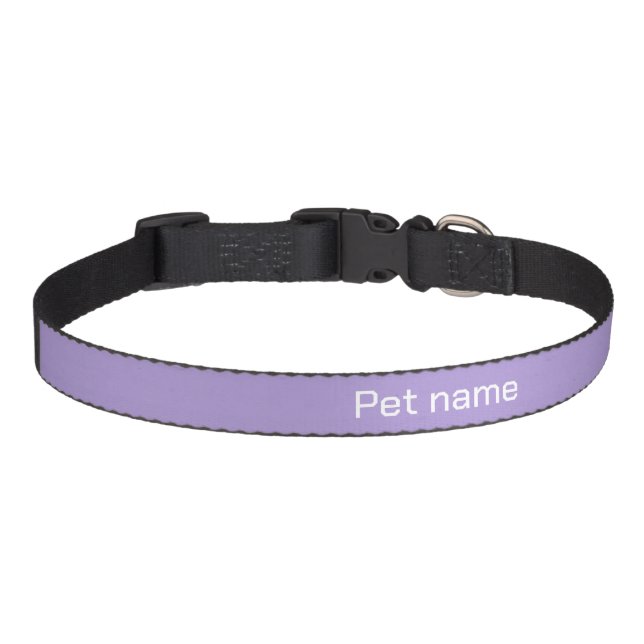 Light Pastel Purple Solid Color Pet Collar (Front)
