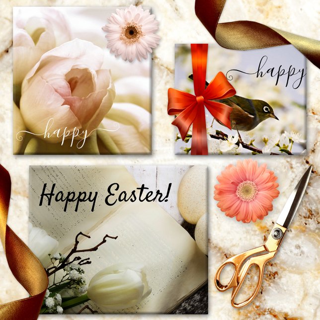 Light Pastel Spring  Wrapping Paper Sheets (Wrapping paper sheets featuring a variety of designs for a spring celebration in light pastels)