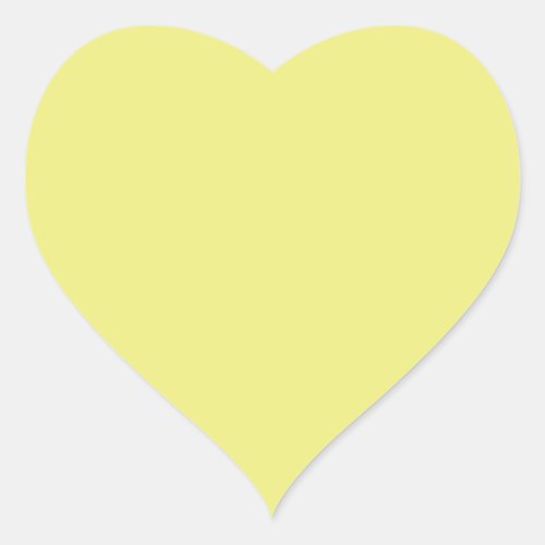 Light Pastel Yellow Heart Sticker