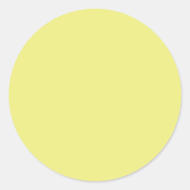 Light Pastel Yellow Round Sticker (Front)
