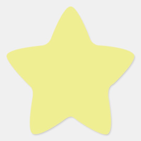 Light Pastel Yellow Star Sticker