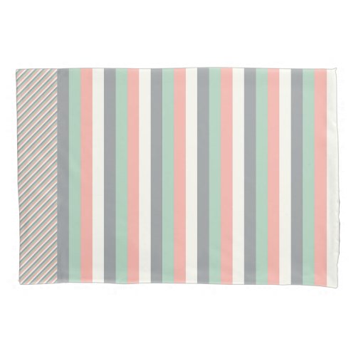 Light Pastels in Double Stripes Pillow Case