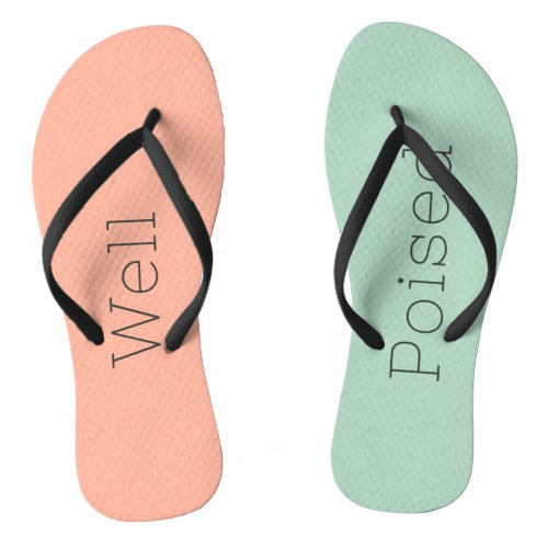 Light Pastels Soft Peach  Jungle Mist Well Poised Flip Flops